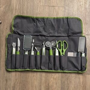 Green and Gray Kitchen Tool Set
